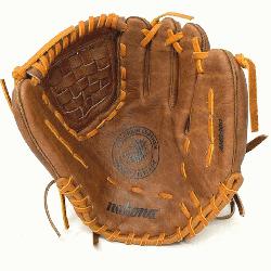 de Baseball Glove with Classic Walnut Steer Hide. 11 inch pattern and closed back with baske