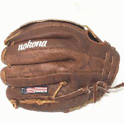 a Classic Walnut 13 Softball Glove Right Handed Throw Size 13 : Nokona