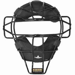 FM25LUC-Black All Star Sports Traditional Baseball Catcher Face Mask with Luc Pads, Black