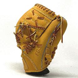 ic 11.25 inch baseball glove is made with tan stiff Americ