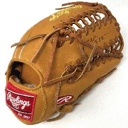 he Horween leather 12.75 inch outfield glove with trap-eze web. No palm pad
