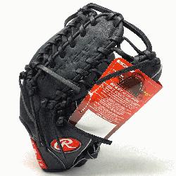 gloves.com exclusive PRO12TCB in black Horween Leather. The Rawlings Heart of th
