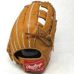 popular outfield pattern in classic Horween Tan Leather.  12.75 Inch H Web
