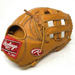 Rawlings most popular outfield pattern in classic Horween Tan Leather.  12.75 Inch 