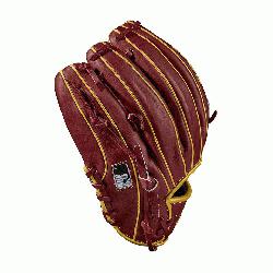 1.5 infield model, dual post web Brick Red with Vegas gold Pro Stock leathe
