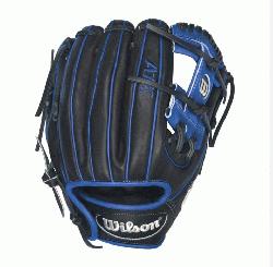 5 Royal Blue Accents - 11.5 Wilson A1K DP15 Blue Accents Infield Baseball GloveA
