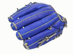 del 12 inch Royal/Grey Wide Pocket Infielder Glove ZETT Pro Model Baseball